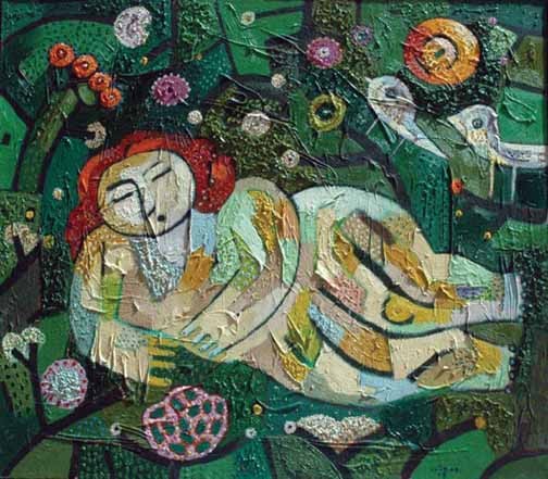 My Daughter is a sleep guarded by the nature